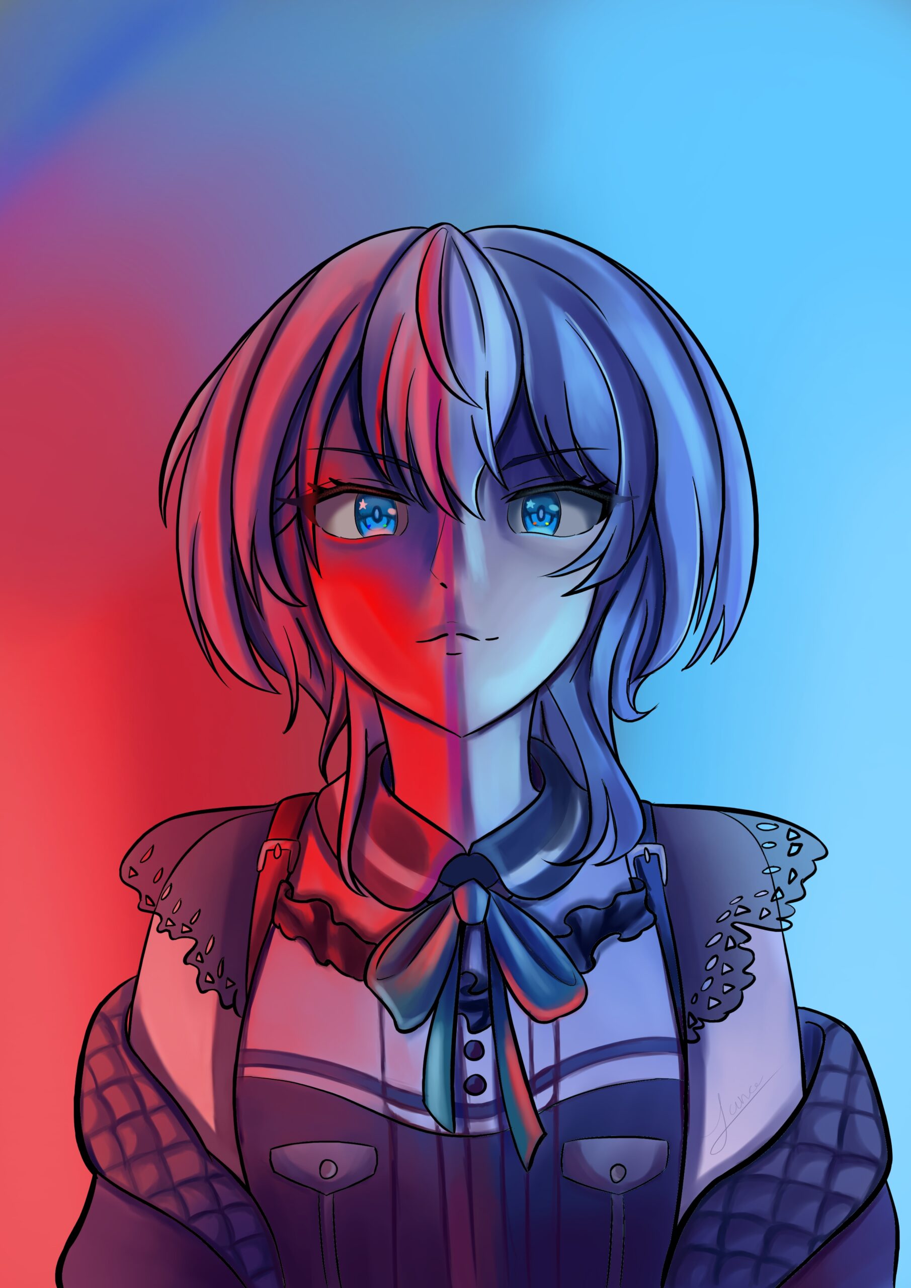 Red and blue light study